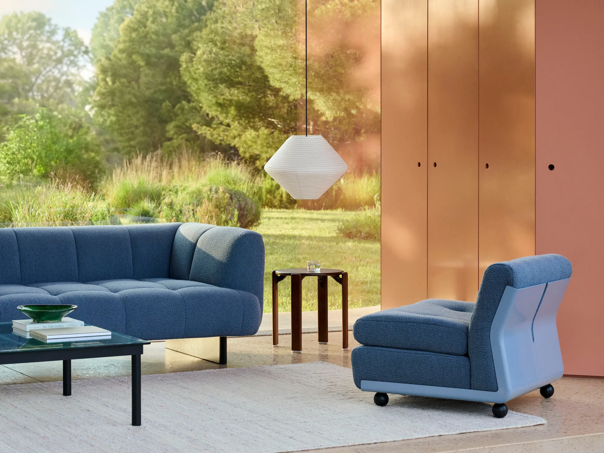 Amanta sofamodul, Frost blue-turf blue, 1-seter/lenestol HAY