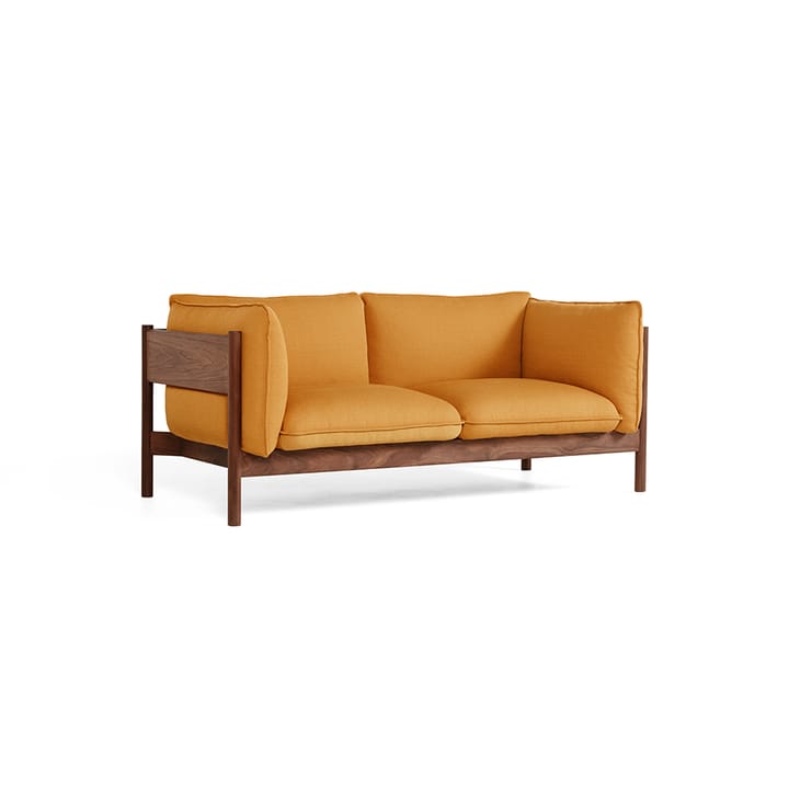 Arbour ECO 2-seters Sofa - stoff vidar 472 mustard, voksoljet valnøtt - HAY