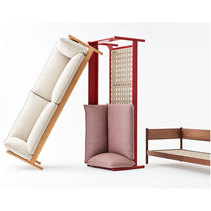 Arbour ECO 2-seters Sofa, stoff vidar 472 mustard, voksoljet valnøtt HAY