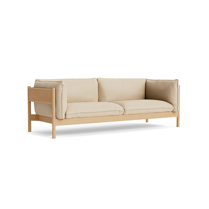 Arbour ECO 3-seters sofa - stoff Hallingdal 220 beige, voksoljet eik - HAY