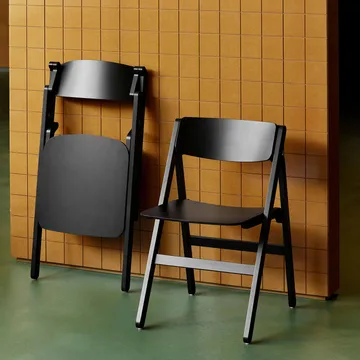 Backflip Chair stol→Backflip Chair stol - Anthracite lakkert bøk - HAY