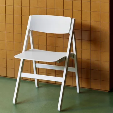 Backflip Chair stol→Backflip Chair stol - Cream white lakkert bøk - HAY