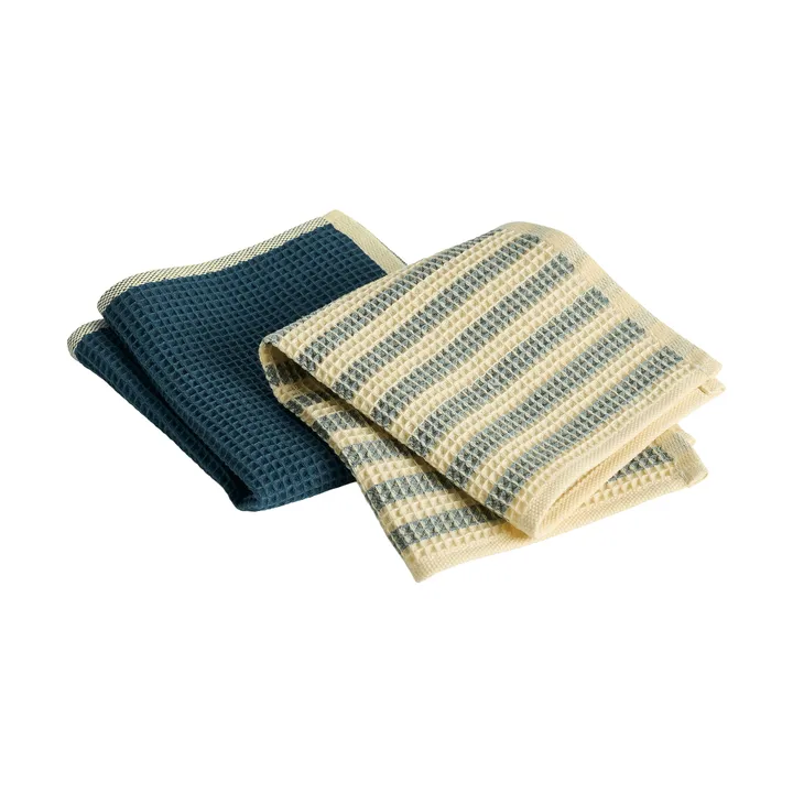Canteen oppvaskklut 31 × 31 cm 2‑pakning - Yellow-green mix - HAY