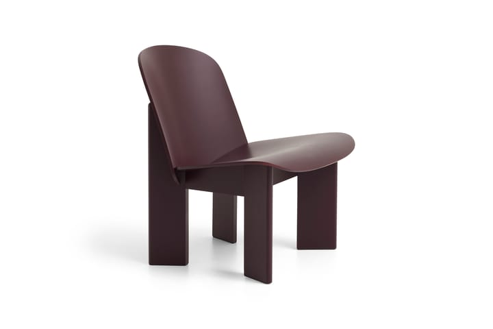 Chisel lounge chair - Dark bordeaux lakkert bøk - HAY