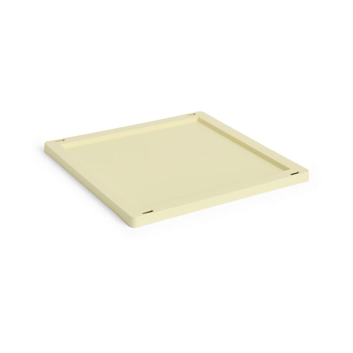 Colour Crate Square/Cube lokk plast medium - Light yellow - HAY