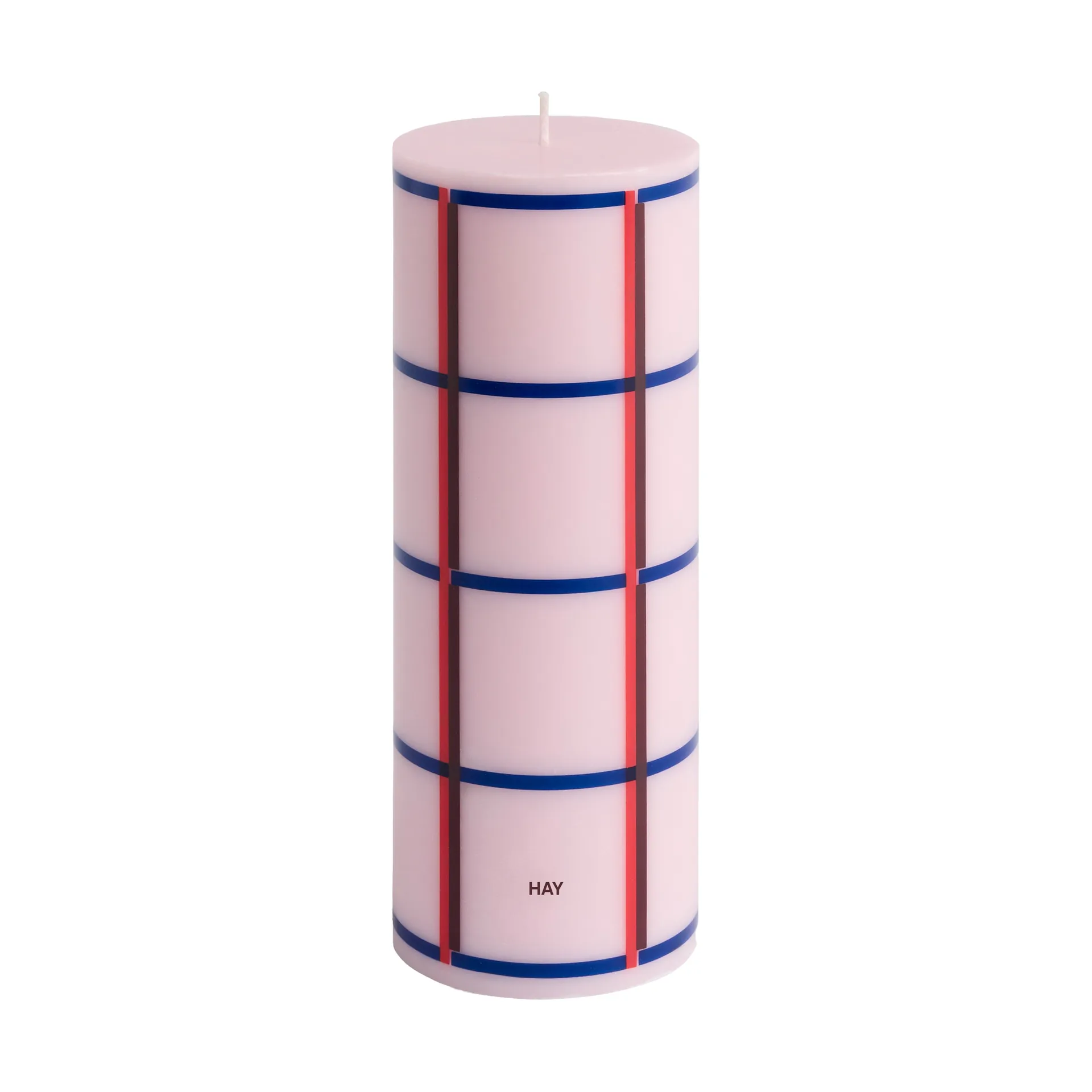 Column Candle kubbelys medium 20 cm, Light pink-red-bordeaux-dark blue HAY