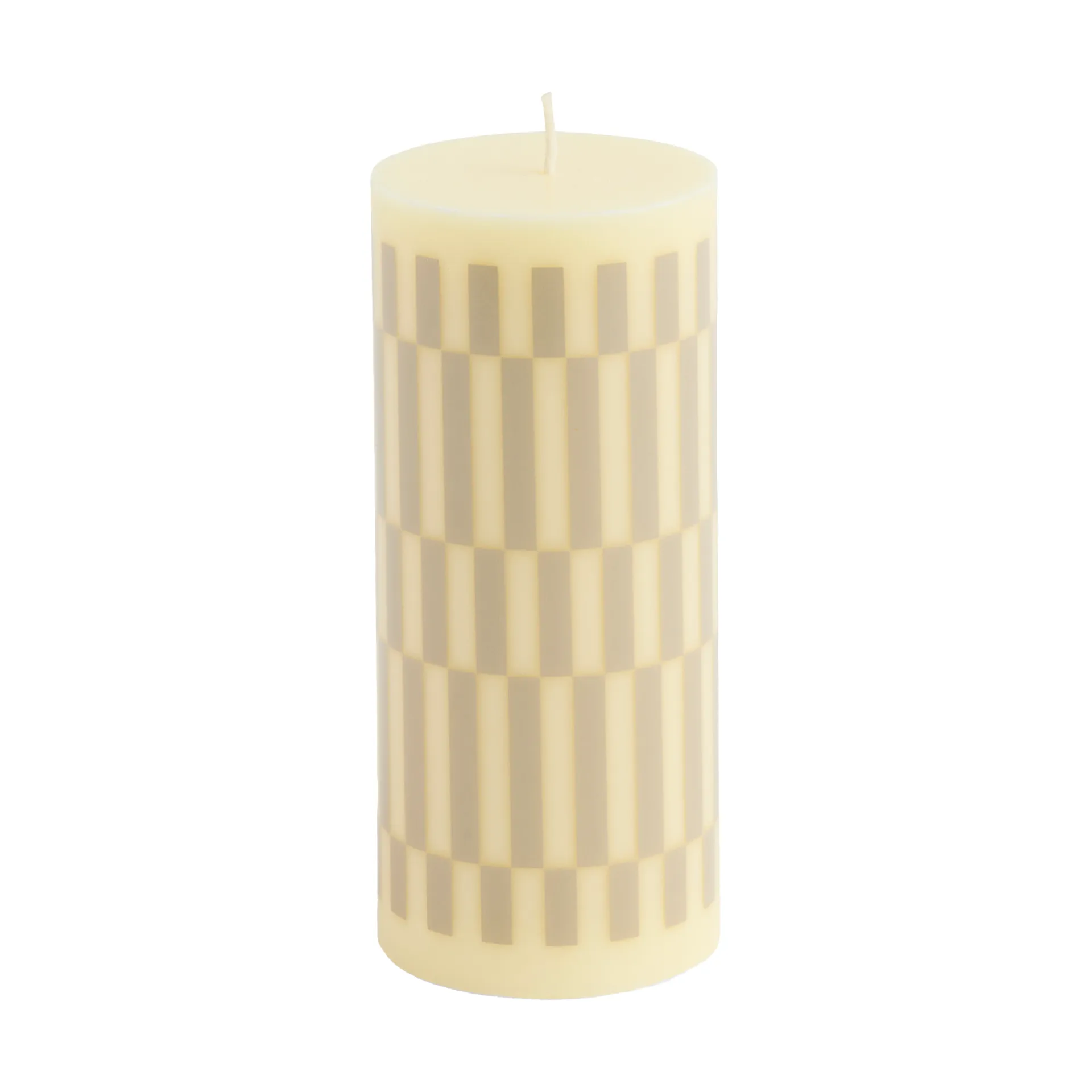 Column Candle kubbelys small 15 cm, Cream-sand HAY