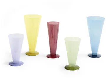 Conical vase - Light green-dark lime, small - HAY