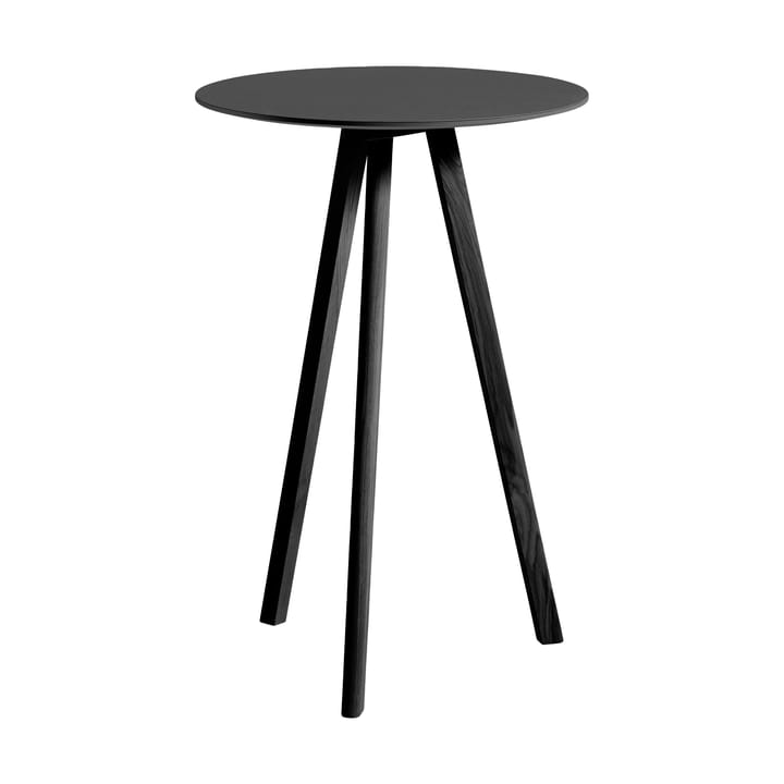 CPH20 2.0 barbord Ø70 cm - Black linoleum-lakkert eik - HAY