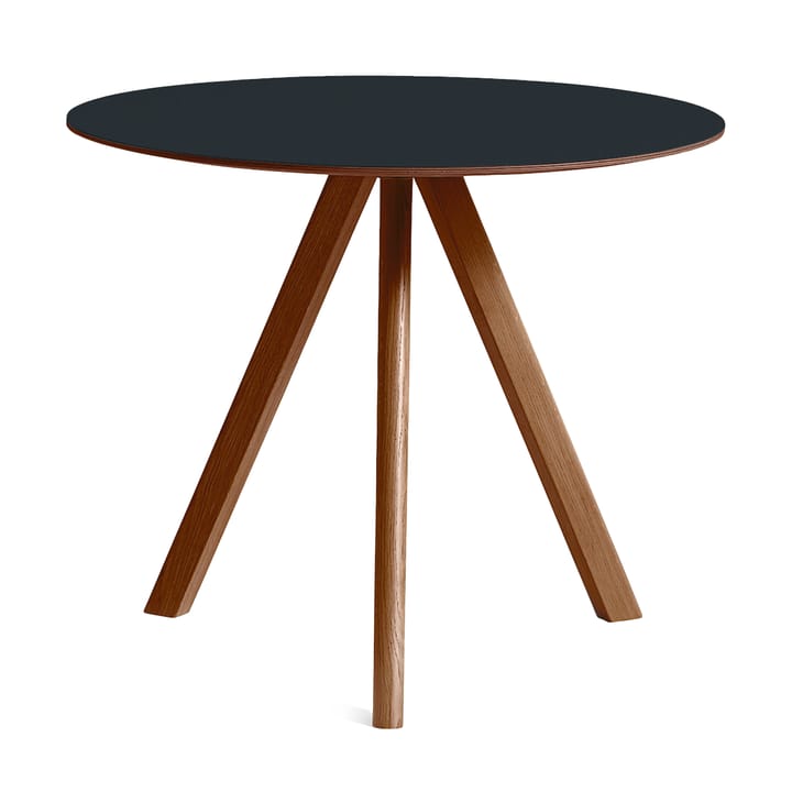 CPH20 2.0 spisebord Ø90 cm - Black laminate-walnut - HAY