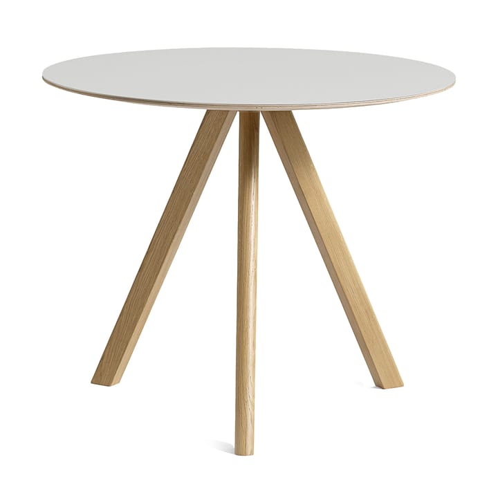 CPH20 2.0 spisebord Ø90 cm - Off white linoleum-lakkert oak - HAY