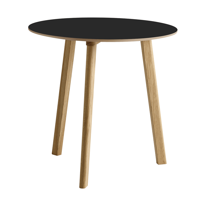 CPH220 Deux 2.0 bord Ø75 cm - Black laminate-lakkert eik - HAY