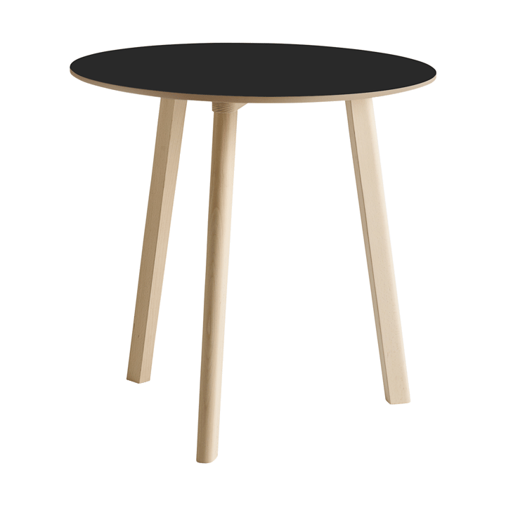 CPH220 Deux 2.0 bord Ø75 cm - Black laminate-ubehandlet bøk - HAY