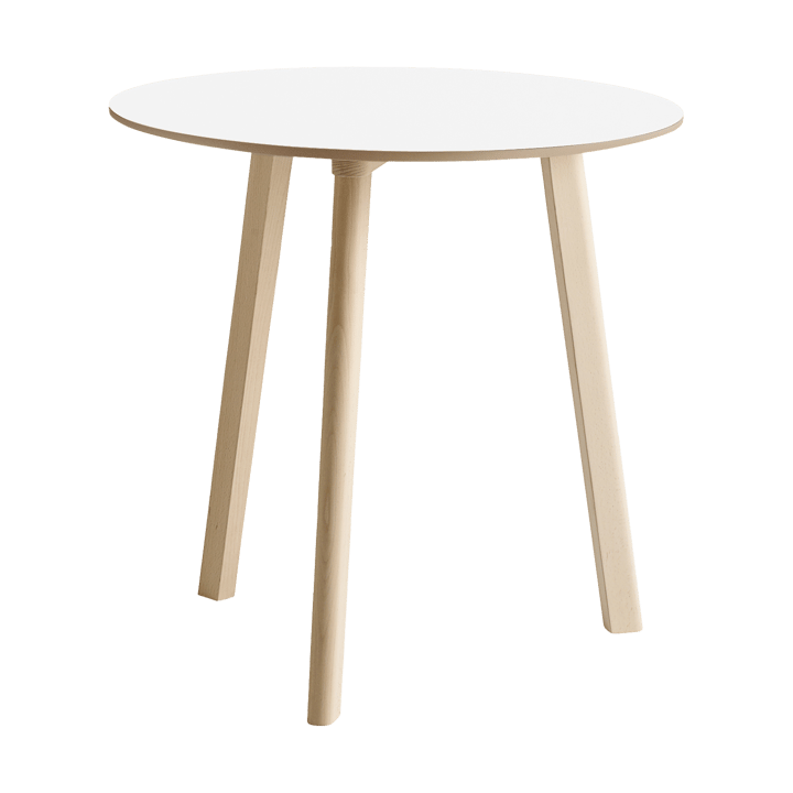 CPH220 Deux 2.0 bord Ø75 cm - Pearl white-ubehandlet bøk - HAY