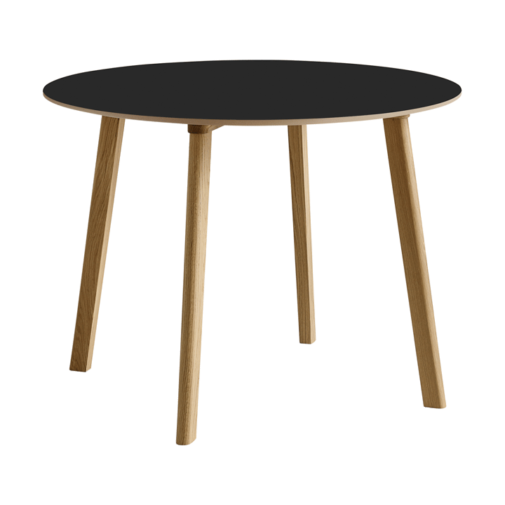 CPH220 Deux 2.0 bord Ø98 cm - Black laminate-lakkert eik - HAY