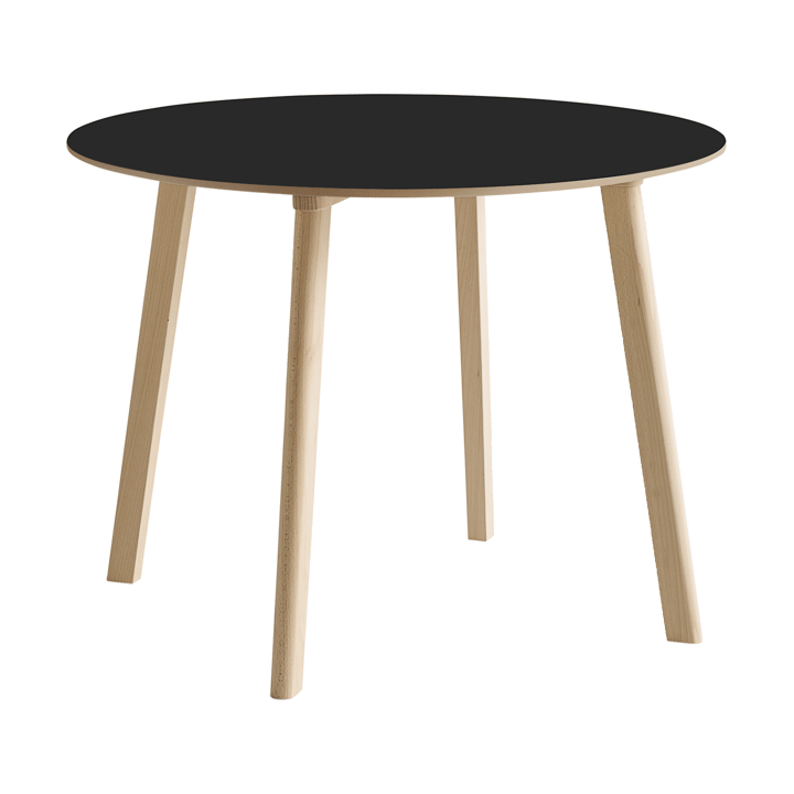 CPH220 Deux 2.0 bord Ø98 cm - Black laminate-ubehandlet bøk - HAY