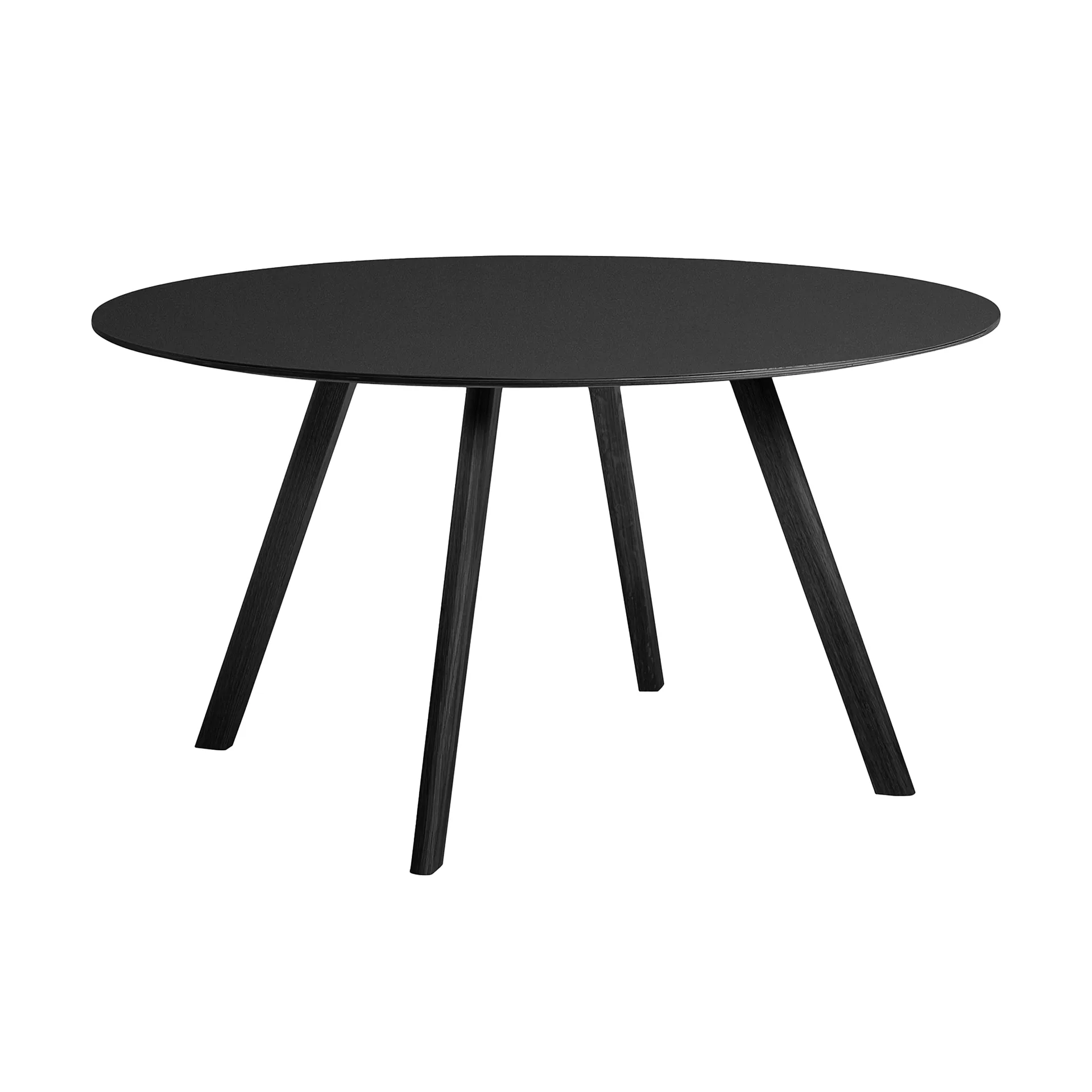 CPH25 2.0 spisebord Ø140 cm, Black laminate-black lacquered oak HAY