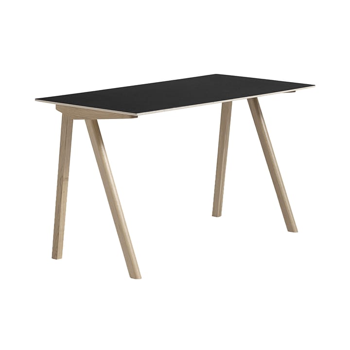 CPH90 2.0 skrivebord 65x130 cm - Black linoleum-lakkert eik - HAY