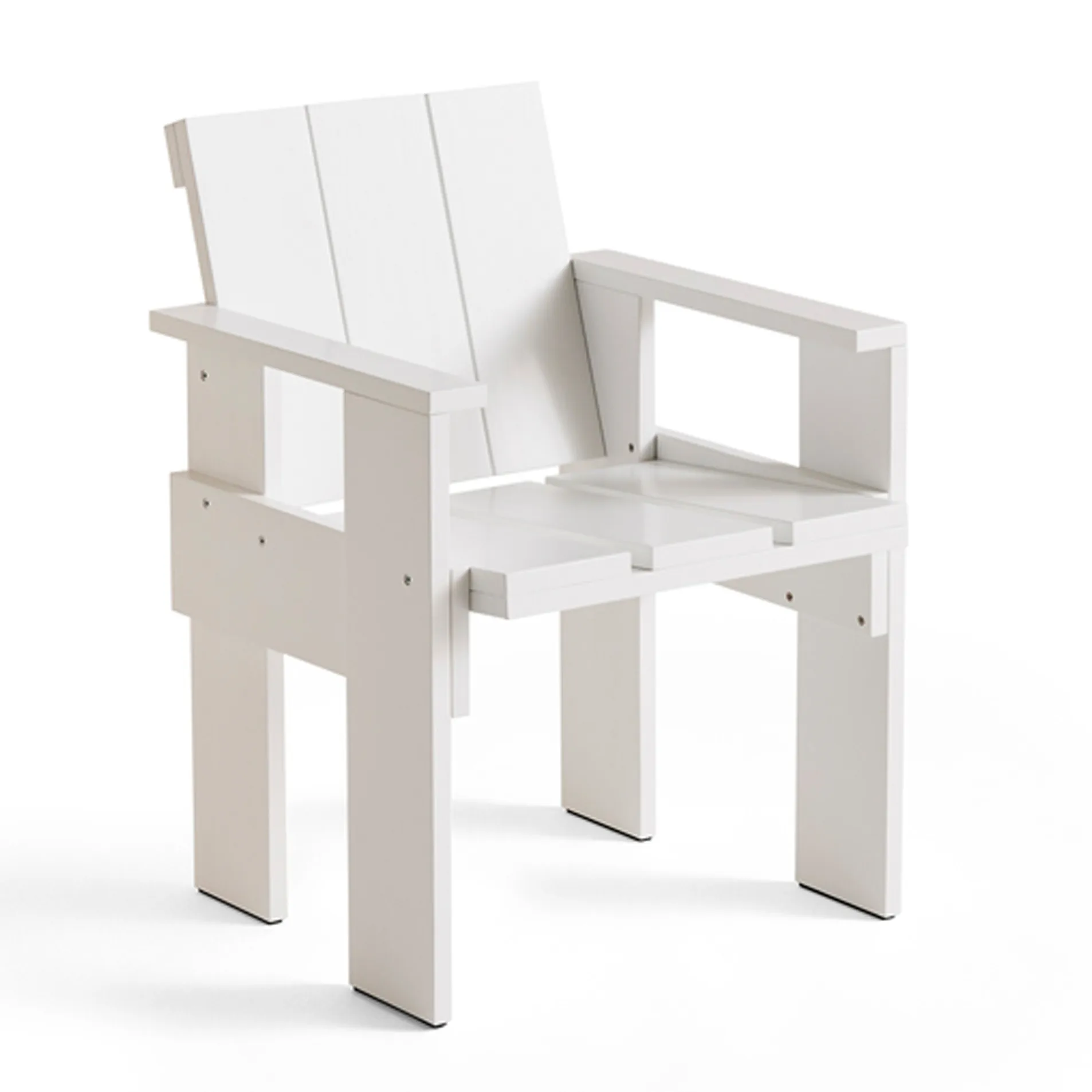 Crate Dining Chair stol med armlener, White HAY