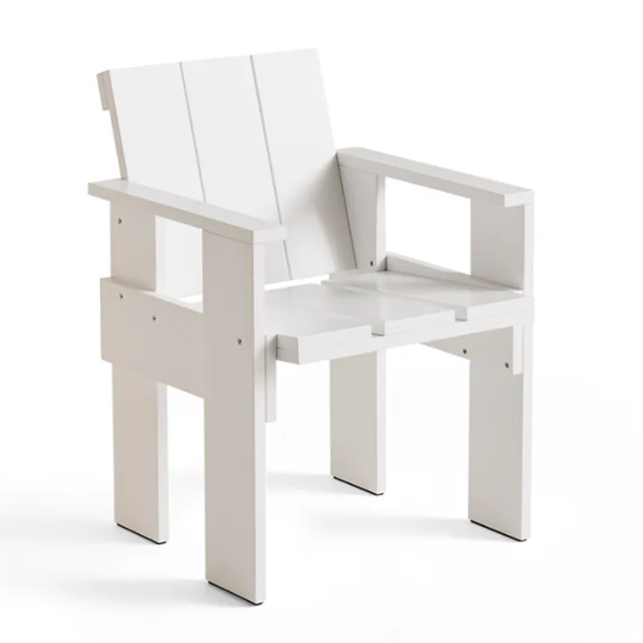 Crate Dining Chair stol med armlener - White - HAY