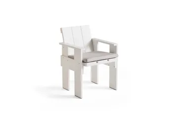 Crate Dining Chair stol med armlener - White - HAY