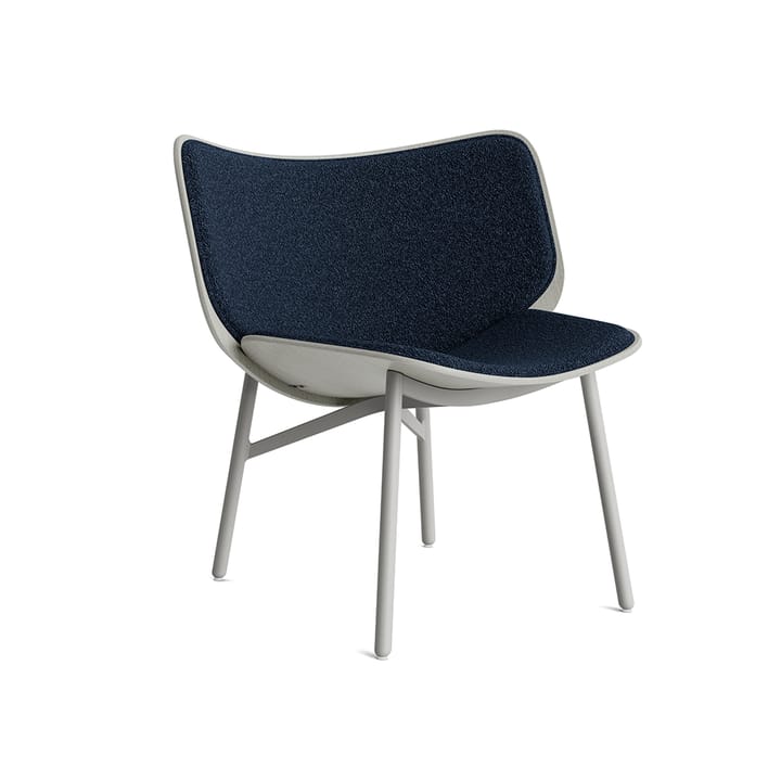 Dapper lounge-stol - flamiber j4 dark blue-dusty grey eik-grå understell - HAY