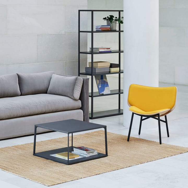 Dapper lounge-stol, flamiber j4 dark blue-dusty grey eik-grå understell HAY