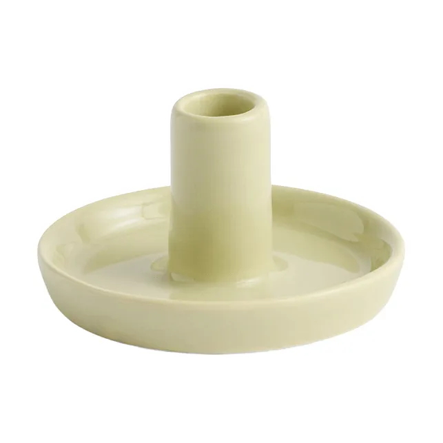 Disc lysestake, Soft pistachio, Ø7×4 cm HAY