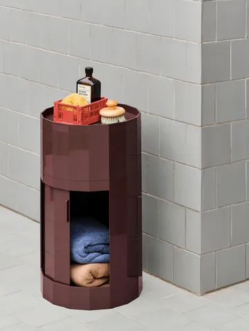 Facet Cabinet high sidebord føtter/hjul 66 cm - Burgundy - HAY