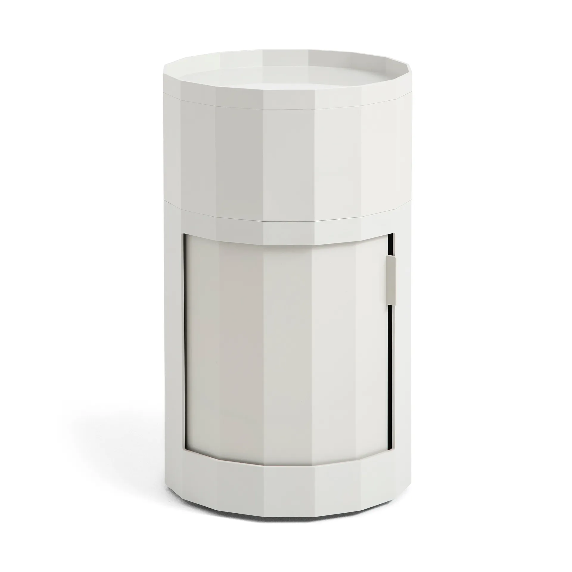 Facet Cabinet high sidebord føtter/hjul 66 cm, Misty grey HAY