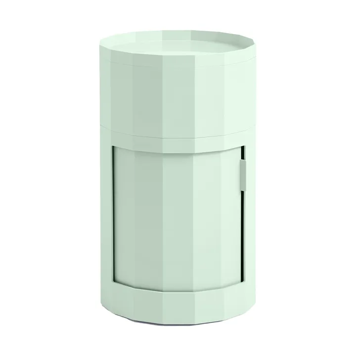 Facet Cabinet high sidebord føtter/hjul 66 cm - Soft mint - HAY