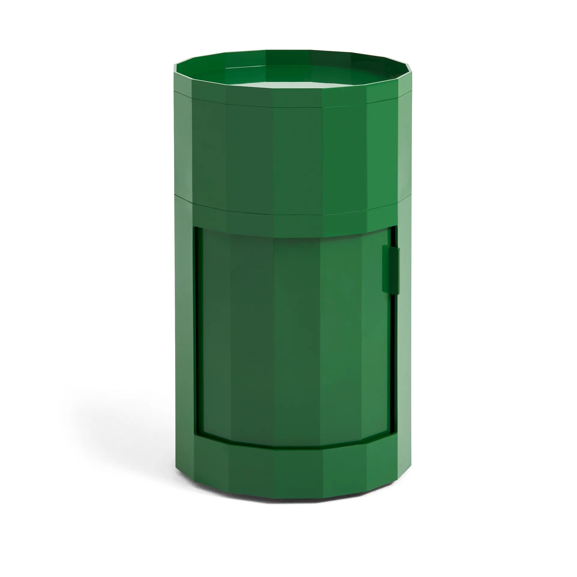 Facet Cabinet high sidebord føtter/hjul 66 cm, Spinach green HAY