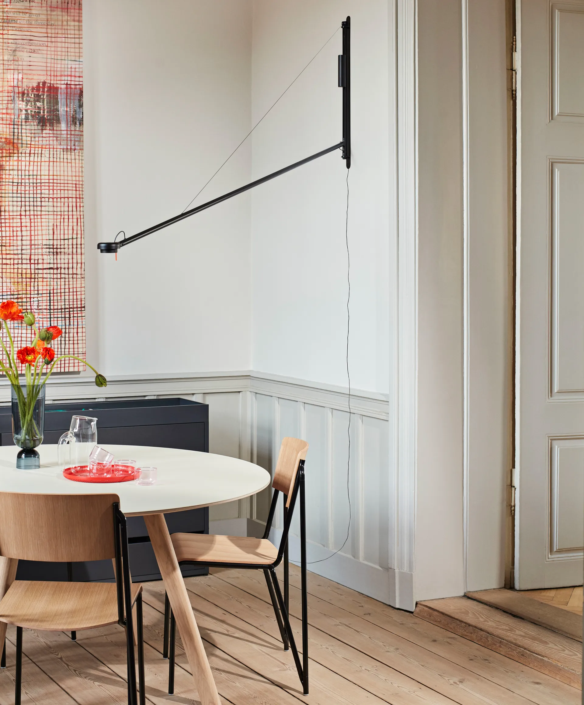 Fifty-Fifty vegglampe, Soft black HAY