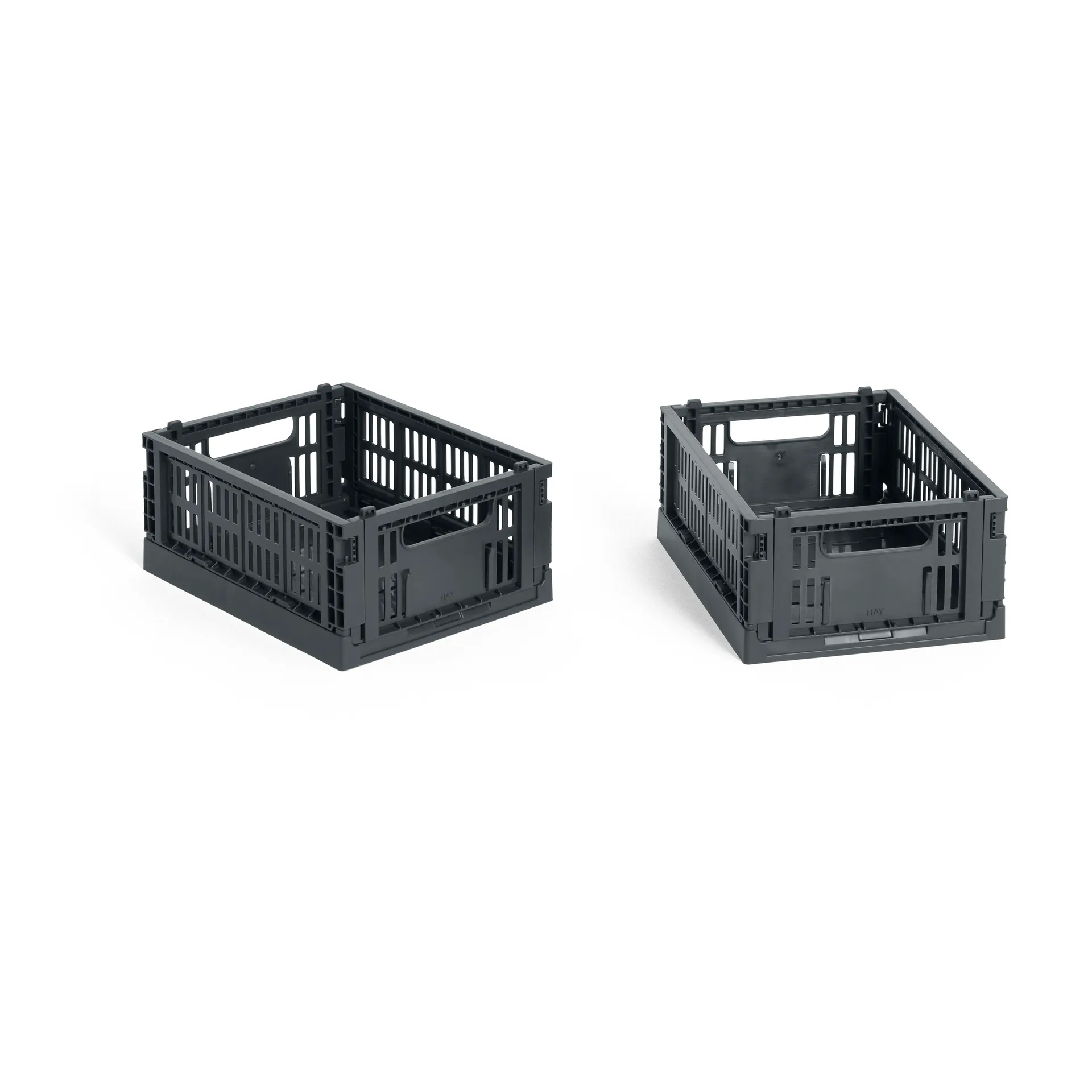HAY Colour Crate Mini 13x17 cm 2-pakning, Charcoal HAY