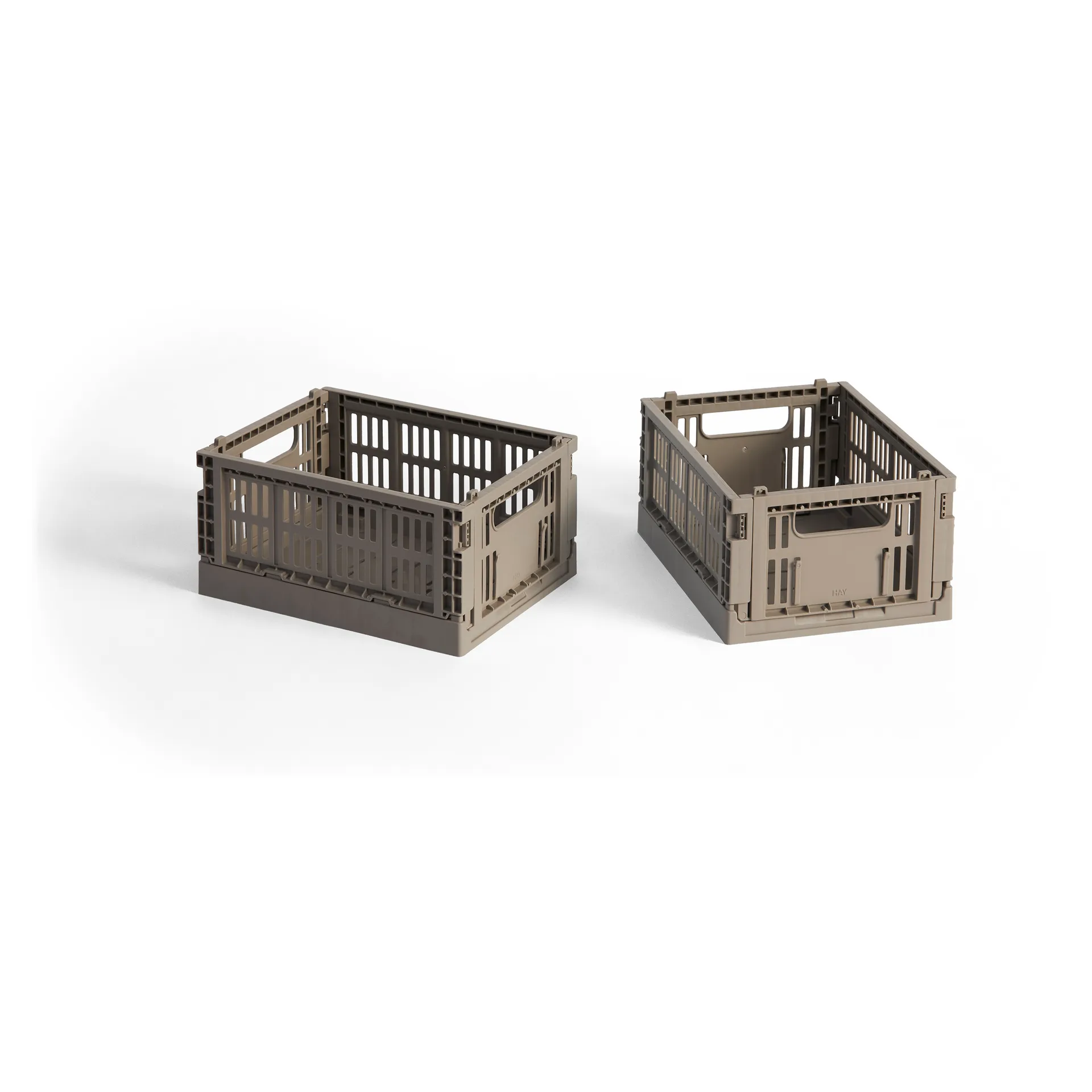 HAY Colour Crate Mini 13x17 cm 2-pakning, Warm grey HAY
