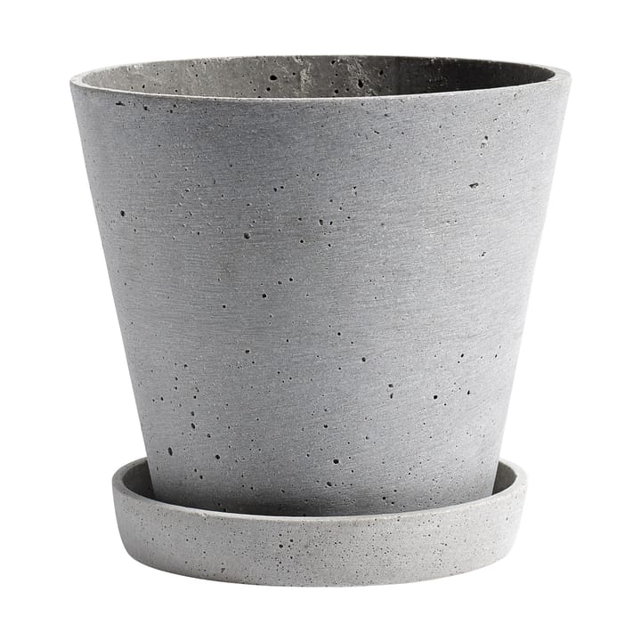 HAY Flowerpot with saucer krukke L Ø17.5 cm - Grå - HAY