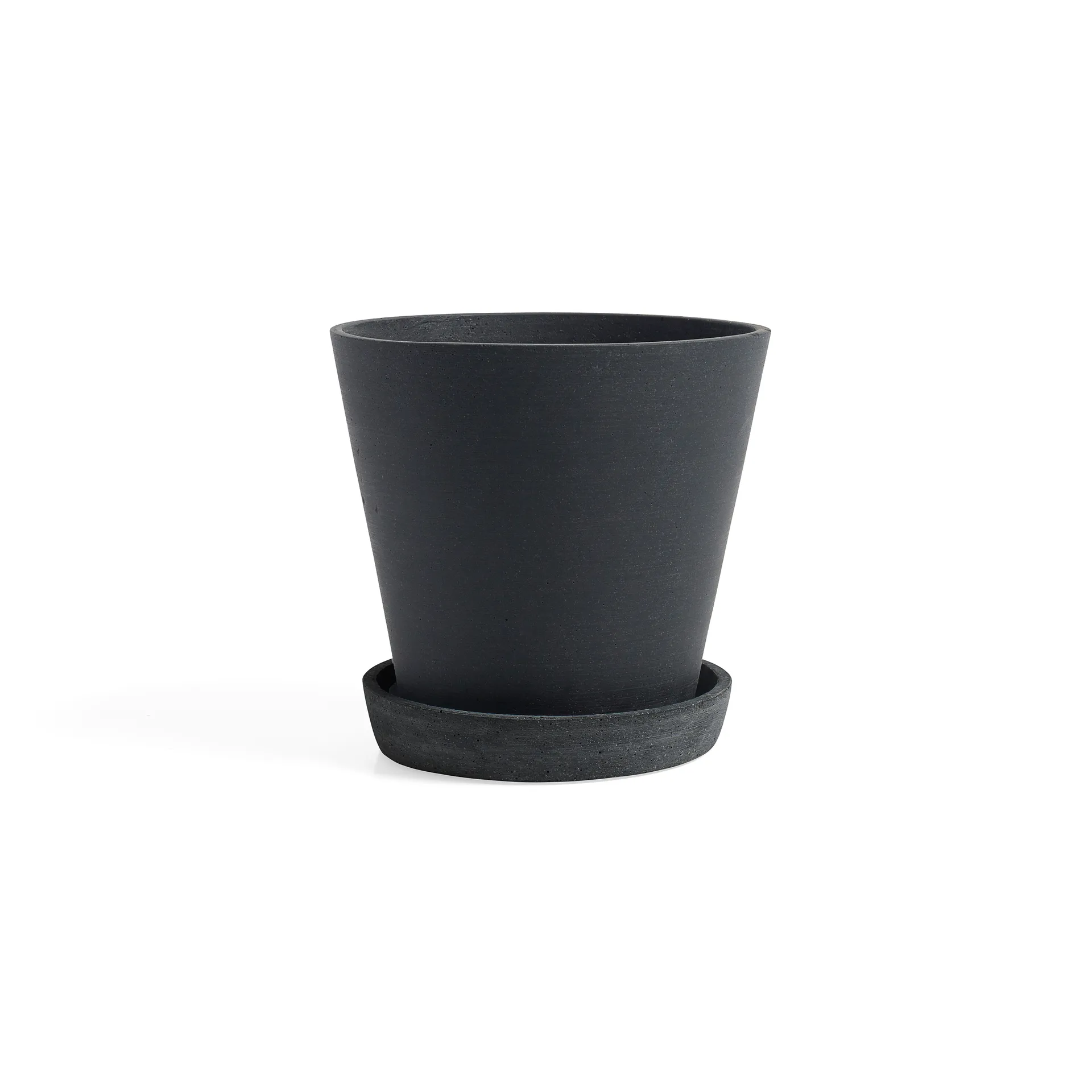 HAY Flowerpot with saucer krukke L Ø17.5 cm, Svart HAY