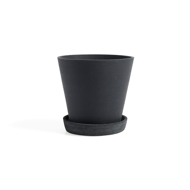 HAY Flowerpot with saucer krukke L Ø17.5 cm - Svart - HAY