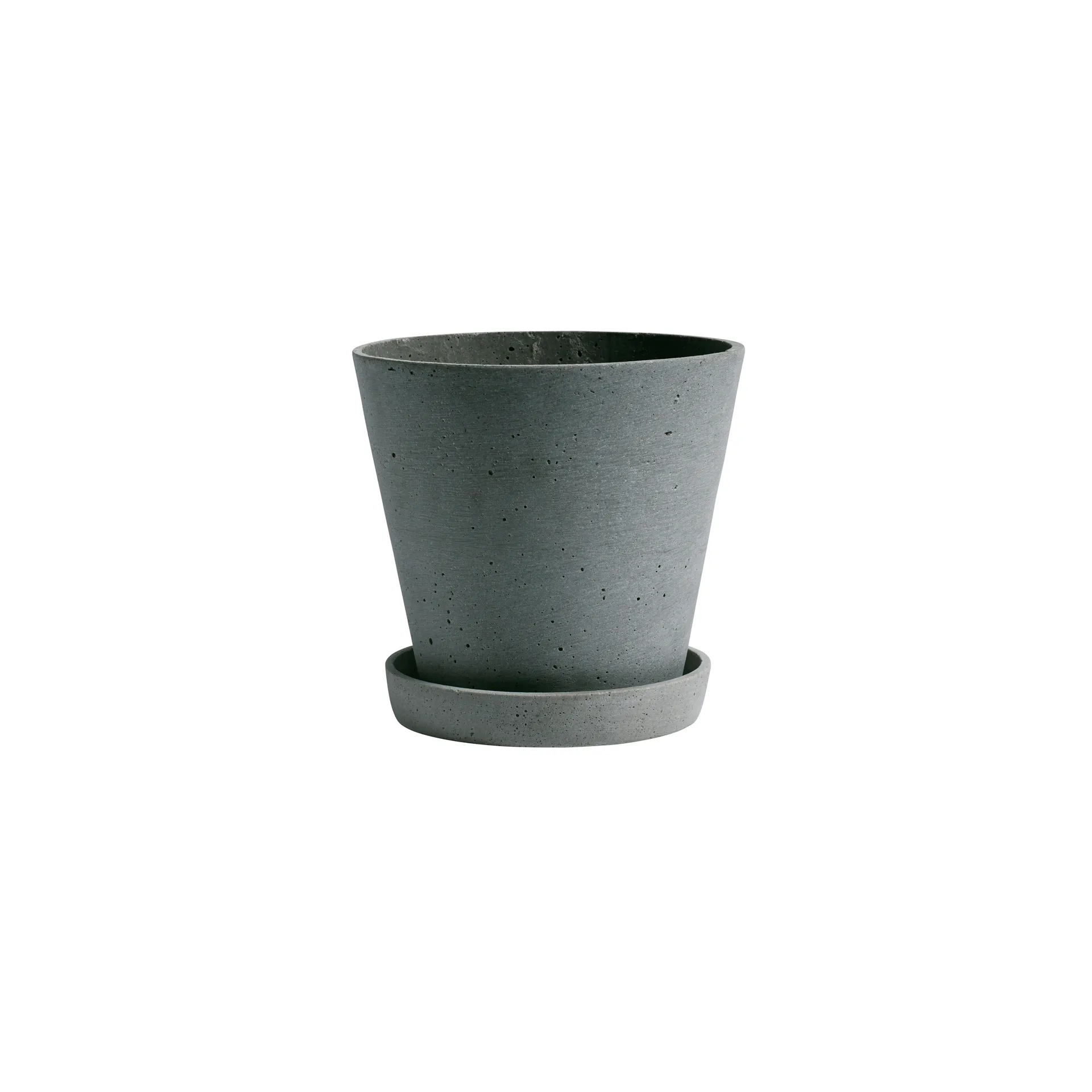 HAY Flowerpot with saucer krukke M Ø14 cm, Grønn HAY