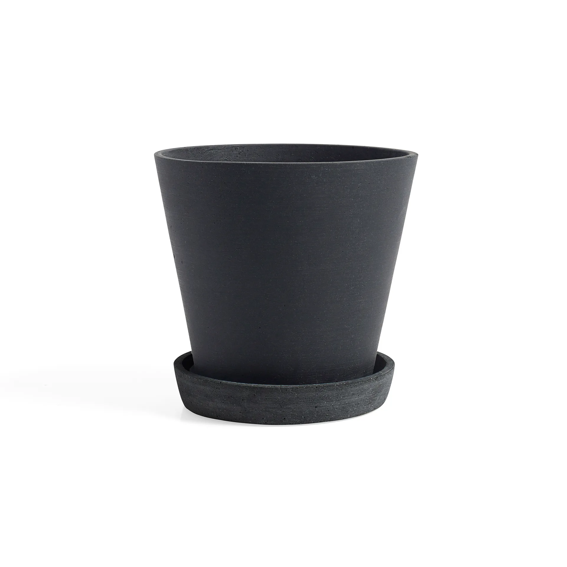 HAY Flowerpot with saucer krukke XL Ø21.5 cm, Svart HAY