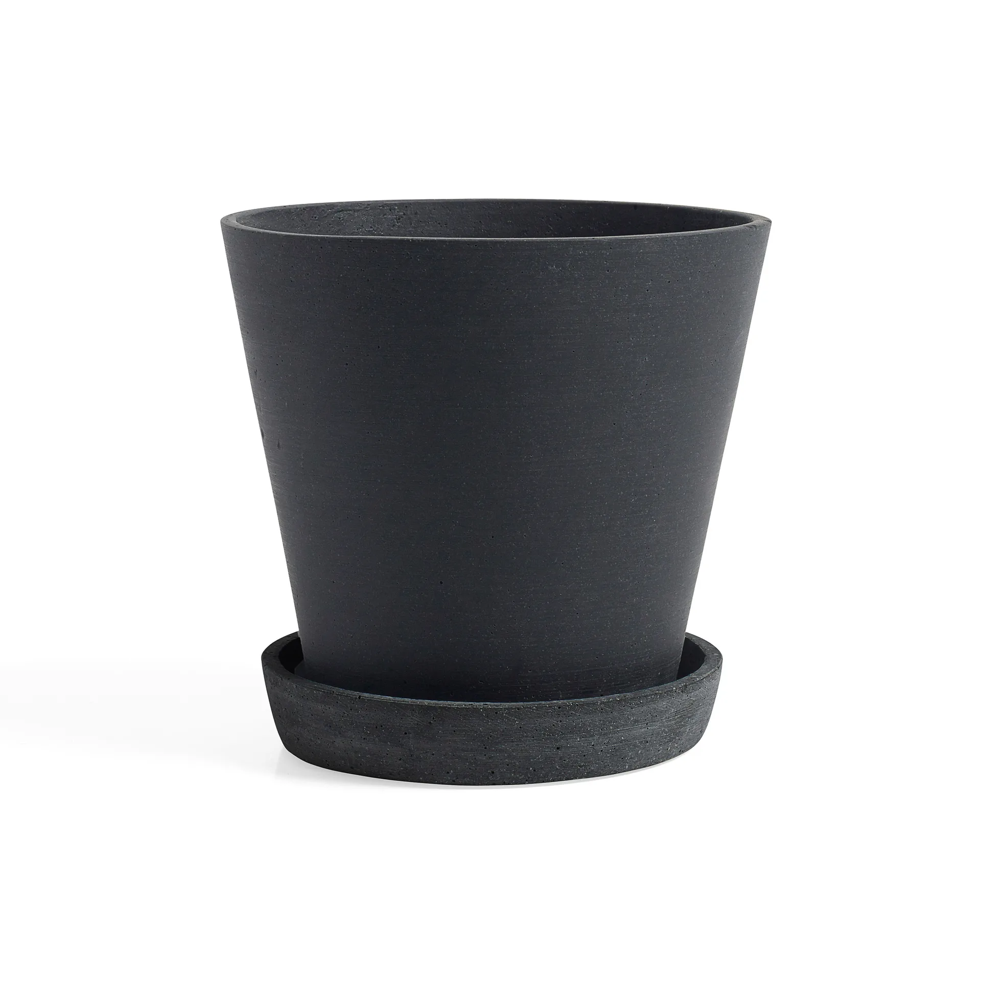 HAY Flowerpot with saucer krukke XXL Ø26 cm, Svart HAY