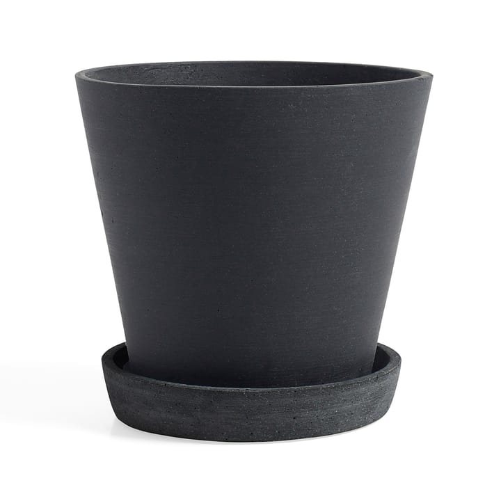 HAY Flowerpot with saucer krukke XXXL Ø34 cm - Svart - HAY
