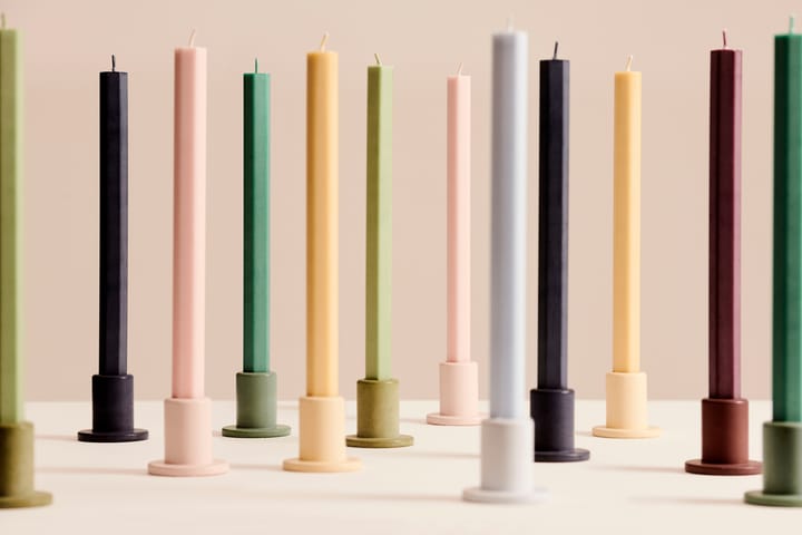 Hexagon Candle lys mix 4-pack, Dark HAY