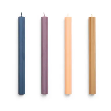 Hexagon Candle lys mix 4-pakning - Dark - HAY