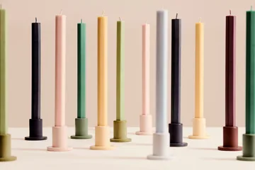 Hexagon Candle lys mix 4-pakning - Dark - HAY