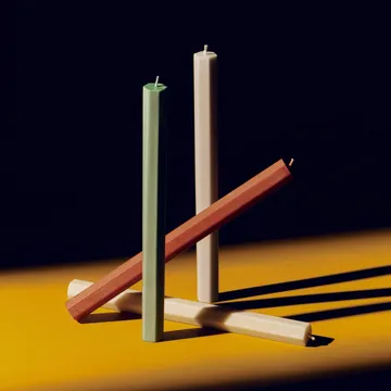 Hexagon Candle lys mix 4-pakning - Forest - HAY