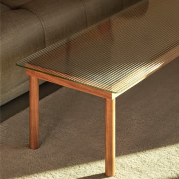 Kofi sofabord - black oak-glass-topp-ribbet-b100 cm - HAY