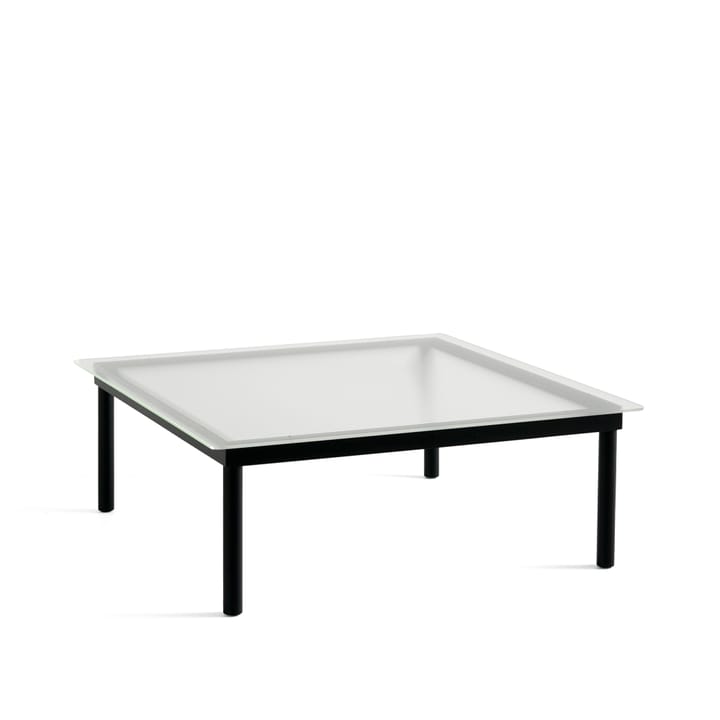 Kofi sofabord - black oak-glass-topp-ribbet-b100 cm - HAY