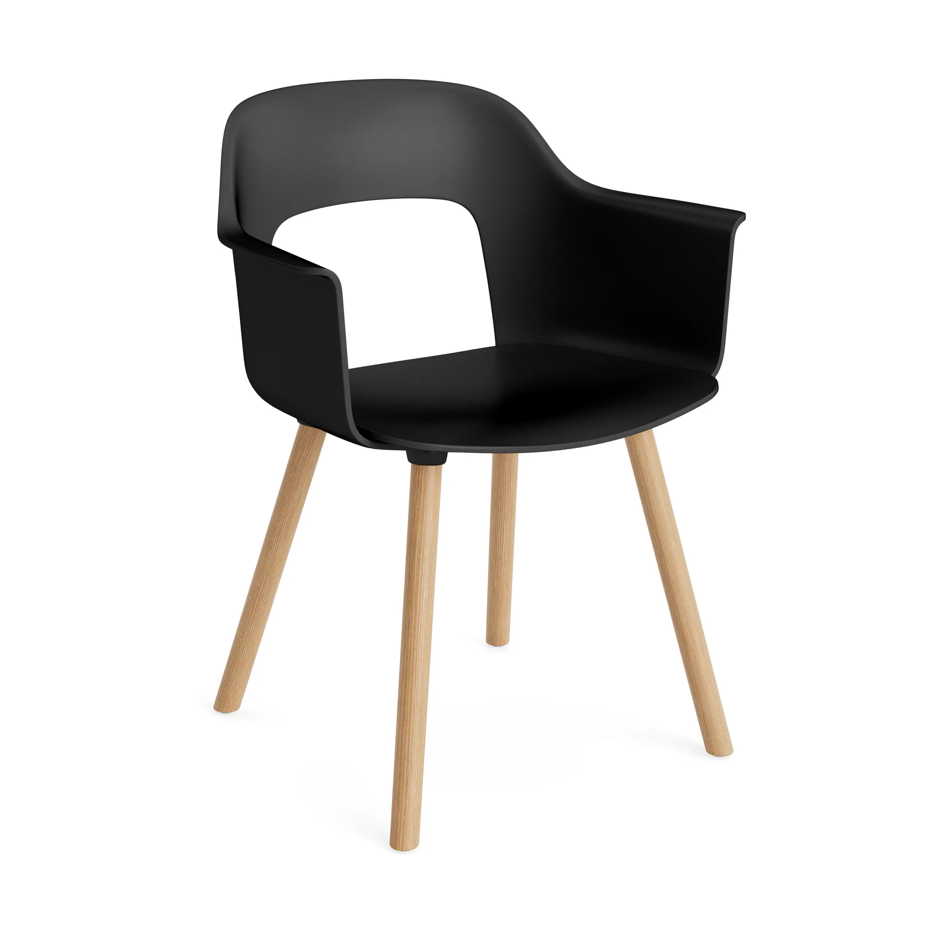 Layout Armchair 211 karmstol, Black-lakkert eik HAY