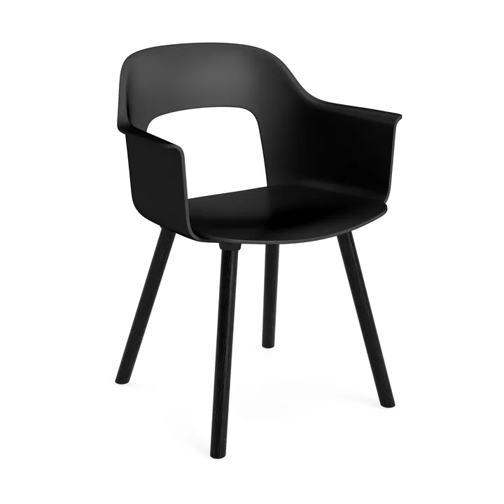 Layout Armchair 211 karmstol - Black-svartlakkert eik - HAY
